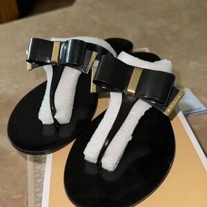 Michael Kors Kayden Black Bow Sandals